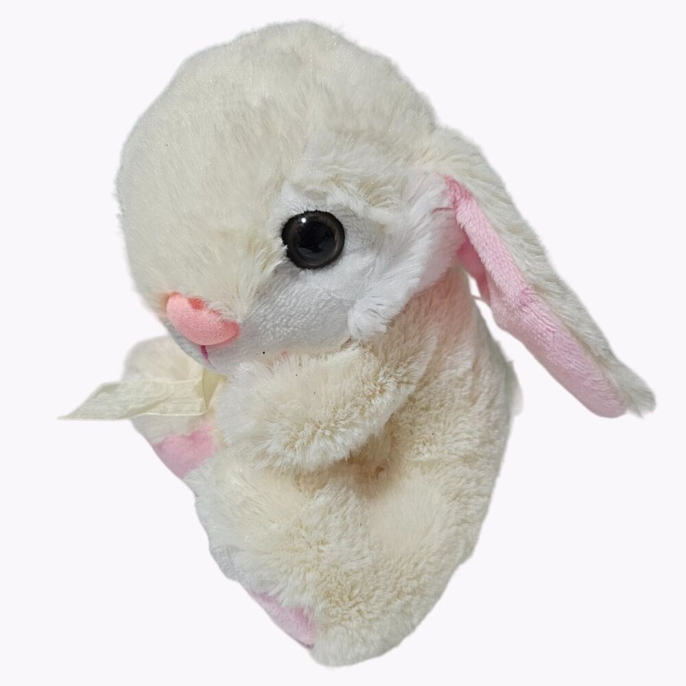 Toms Toy Easter Bunny 6 inch Plush Rabbit Yellow Pink Spring Stuffed Animal Toy